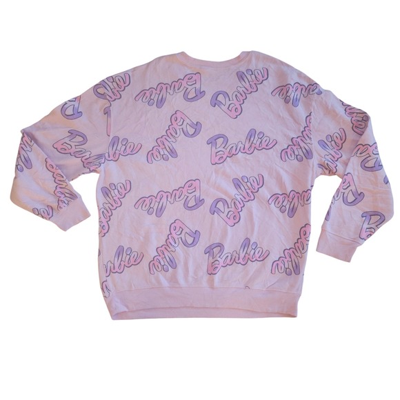 Barbie All Over Print Pink Purple Graphic Sweatshirt Women's Cherished Toys Lrg - Picture 2 of 4